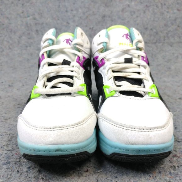 AND1 Girls Shoes Size 1Y Pre School Kids Basketball Sneakers White Black Blue - Picture 7 of 10